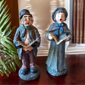 VINTAGE Victorian Christmas Singing Caroler Figurines